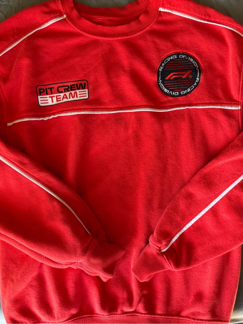 F1 Pit Crew Team Red Racing Division Fleece Sweater